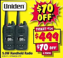 JB Hi-Fi 5.0W Handheld Radio offer