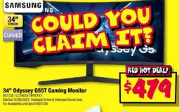 JB Hi-Fi 34" Odyssey G55T Gaming Monitor offer