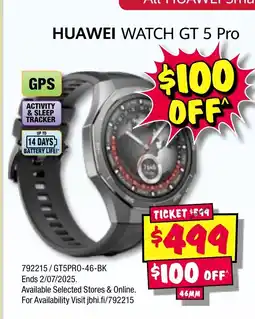 JB Hi-Fi HUAWEI WATCH GT 5 Pro offer