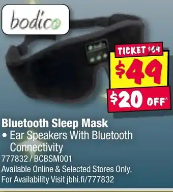 JB Hi-Fi Bluetooth Sleep Mask offer