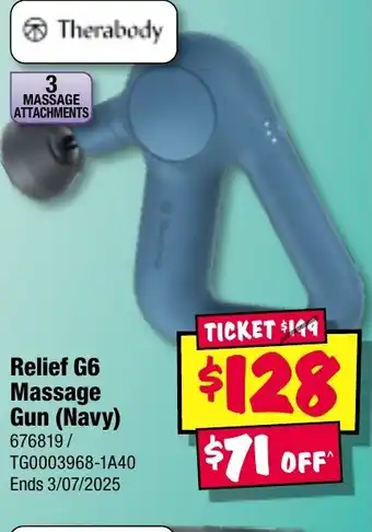 JB Hi-Fi Relief G6 Massage Gun (Navy) offer