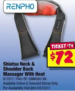 JB Hi-Fi Shiatsu Neck & Shoulder Back Massager With Heat offer