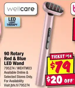 JB Hi-Fi 90 Rotary Red & Blue LED Wand offer
