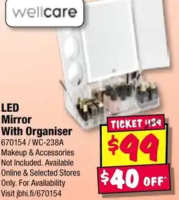 JB Hi-Fi LED Mirror With Organiser offer