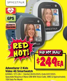 JB Hi-Fi Adventurer 2 Kids Video 4G Smartwatch offer