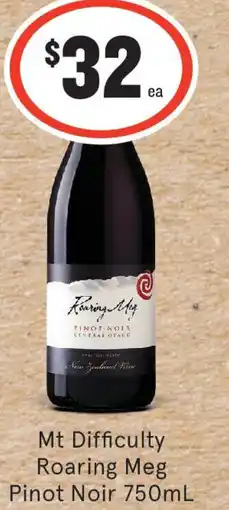 IGA Liquor Mt Difficulty Roaring Meg Pinot Noir offer
