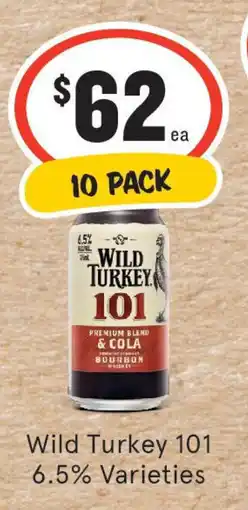 IGA Liquor Wild Turkey 101 6.5% Varieties offer