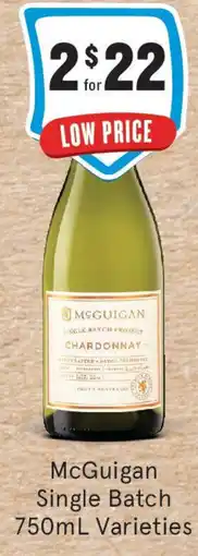 IGA Liquor McGuigan Single Batch Varieties offer