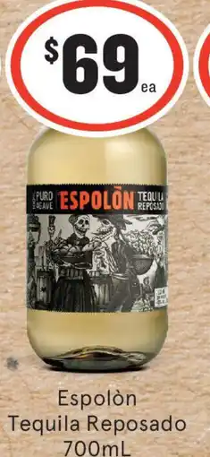 IGA Liquor Espolón Tequila Reposado offer