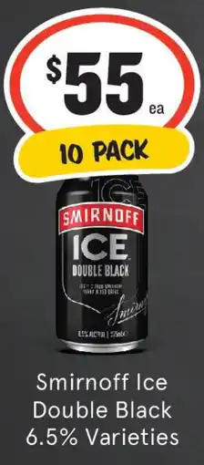IGA Liquor Smirnoff Ice Double Black 6.5% Varieties offer