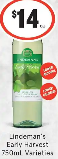 IGA Liquor Lindeman's Early Harvest Varieties offer