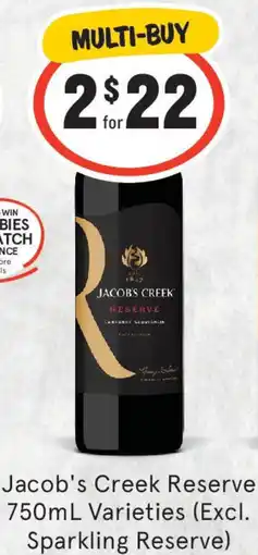 IGA Liquor Jacob's Creek Reserve Varieties (Excl. Sparkling Reserve) offer
