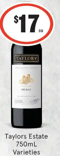 IGA Liquor Taylors Estate Varieties offer