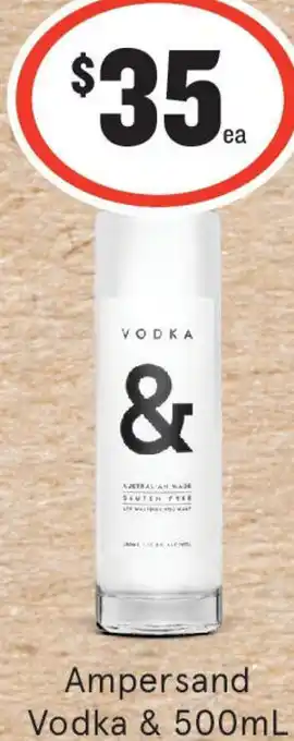 IGA Liquor Ampersand Vodka offer