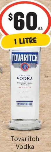 IGA Liquor Tovaritch Vodka offer