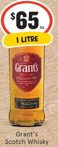 IGA Liquor Grant's Scotch Whisky offer