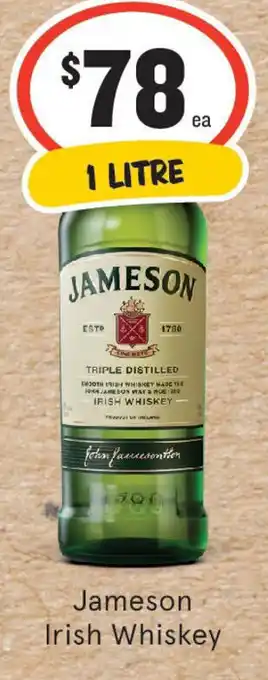 IGA Liquor Jameson Irish Whiskey offer