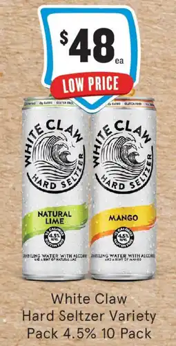 IGA Liquor Hard Seltzer Variety Pack 4.5% 10 Pack offer