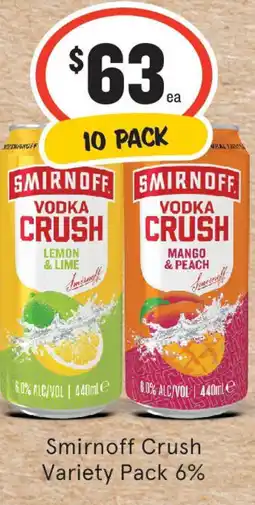 IGA Liquor Smirnoff Crush Variety Pack 6% offer