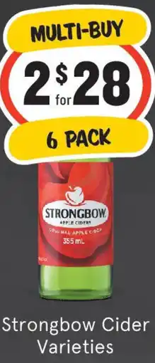 IGA Liquor Strongbow Cider Varieties offer