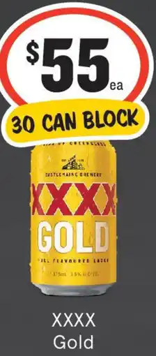 IGA Liquor XXXX Gold offer