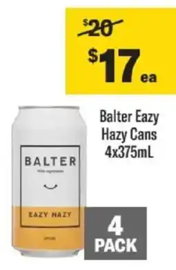 Liquorland Balter Eazy Hazy Cans offer