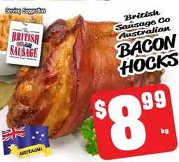 Farmer Jack's British Sausage Co Australian BACON HOCKS offer