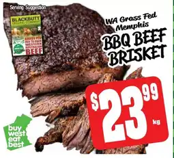 Farmer Jack's WA Grass Fed Memphis BBQ BEEF BRISKET offer