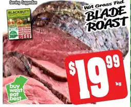 Farmer Jack's WA Grass Fed BLADE ROAST offer