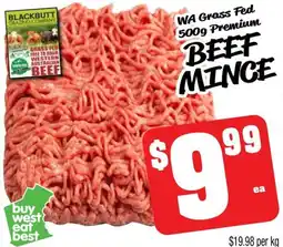 Farmer Jack's WA Grass Fed BEEF MINCE Premium offer