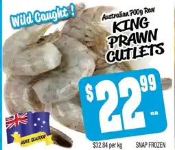 Farmer Jack's Australian Raw KING PRAWN CUTLETS offer