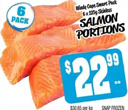 Farmer Jack's Windy Cape Smart Pack Skinless SALMON PORTIONS offer