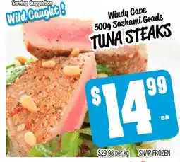 Farmer Jack's Windy Cape Sashami Grade TUNA STEAKS offer