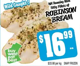 Farmer Jack's WA Running Wild Fillets of ROBINSON BREAM offer