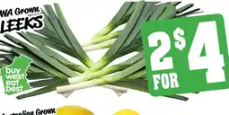 Farmer Jack's WA Grown LEEKS offer