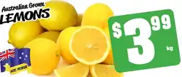 Farmer Jack's Australian Grown LEMONS offer