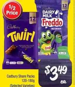 Farmer Jack's Cadbury Share Packs offer