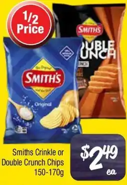Farmer Jack's Smiths Crinkle or Double Crunch Chips offer