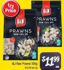 Farmer Jack's I&J Raw Prawns offer