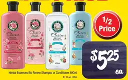 Farmer Jack's Herbal Essences Bio Renew Shampoo or Conditioner offer