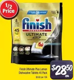 Farmer Jack's Finish Ultimate Plus Lemon Dishwasher Tablets 45 Pack offer