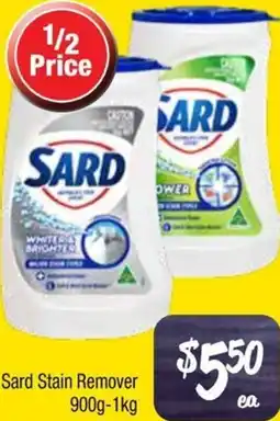 Farmer Jack's Sard Stain Remover offer