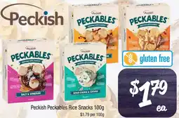 Farmer Jack's Peckish Peckables Rice Snacks offer