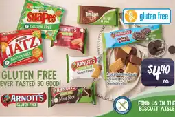 Farmer Jack's Arnott's Gluten Free Biscuits or Crackers (Selected Varieties) offer