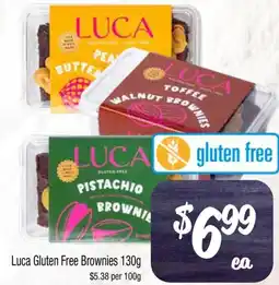 Farmer Jack's Luca Gluten Free Brownies offer