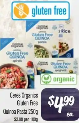 Farmer Jack's Ceres Organics Gluten Free Quinoa Pasta offer