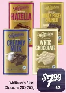 Farmer Jack's Whittaker's Block Chocolate offer