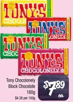 Farmer Jack's Tony Chocolonely Block Chocolate offer