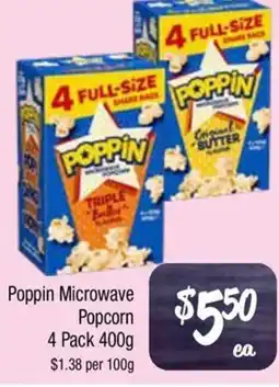 Farmer Jack's Poppin Microwave Popcorn 4 Pack offer