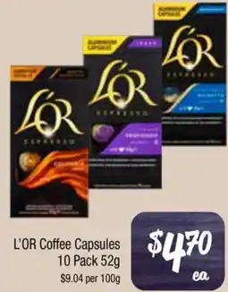 Farmer Jack's L'OR Coffee Capsules 10 Pack offer